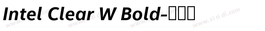 Intel Clear W Bold字体转换